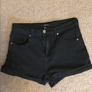 Forever 21 black high wasted shorts